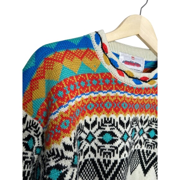 Obermeyer Women Sweater Multi Color Size Medium Wool Acrylic Vintage - Picture 5 of 7